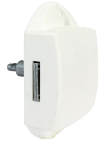 Cerradura y tirador de mueble con apertura exterior con alojamiento para falleba