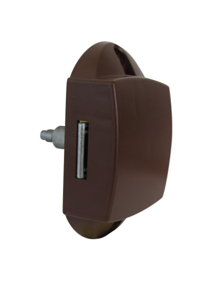 Lock and furniture handle with exterior opening with accommodation for espagnolette