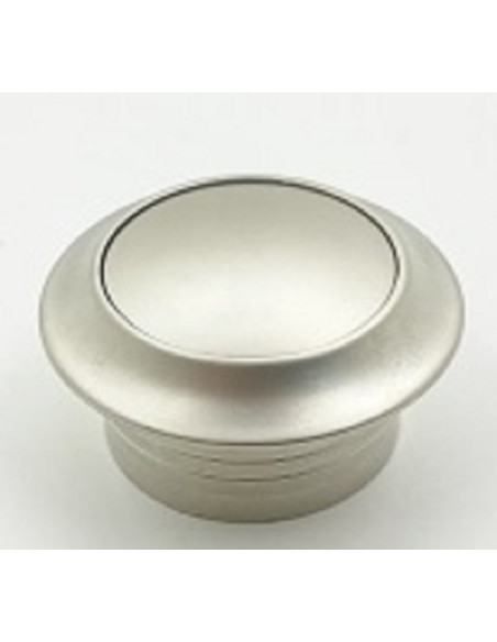 Knopf mit Rosette für Möbelkastenschloss Silber 16 mm