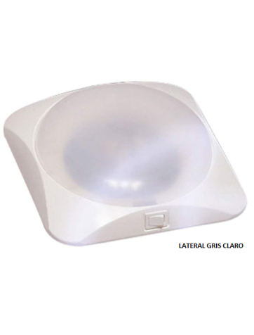 Plafón cuadrado luz LED 12v Gris 19 cm