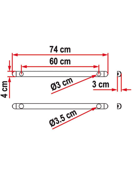 Kit per bar Fiamma Supporto per kit Kit per bar Fiamma Supporto per kit