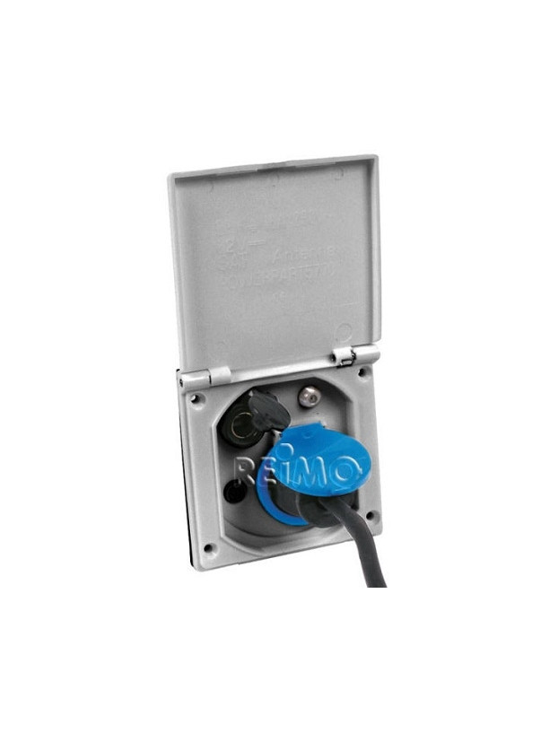 Multifunction external socket 230/12V silver cover