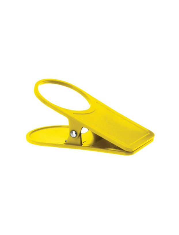 Pinza clip con occhiali giallo