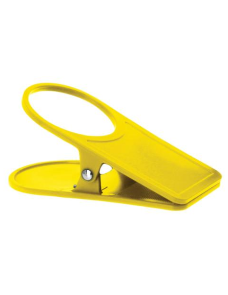 La pince à clip maintient les gobelets Jaune