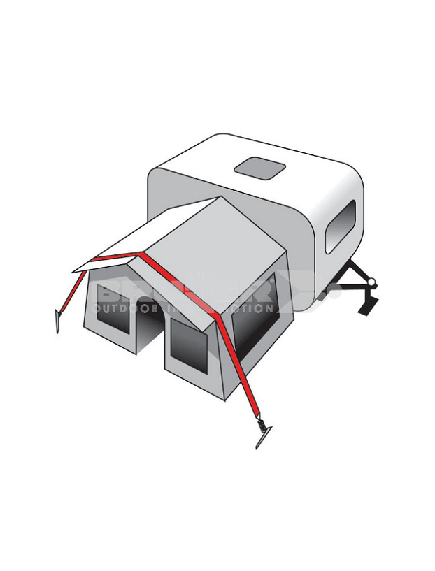 Befestigungsgurte für Vordächer und Markisen. Brunner Stabilisator-Kit.