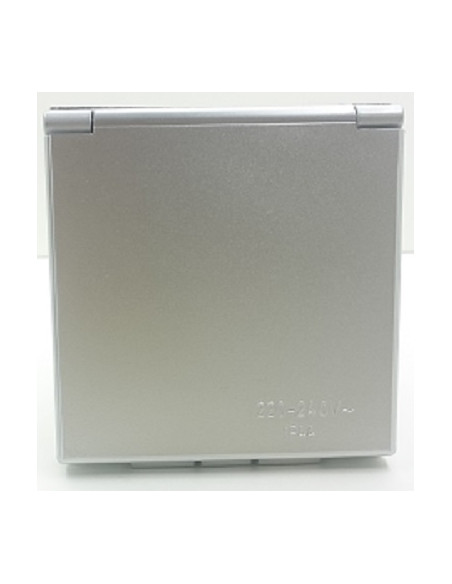 Esterno Zócalo multifunzione 230/12V coperchio argento