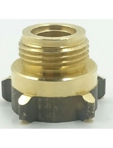 Adapter mit dickem auf dünnes Gewinde.