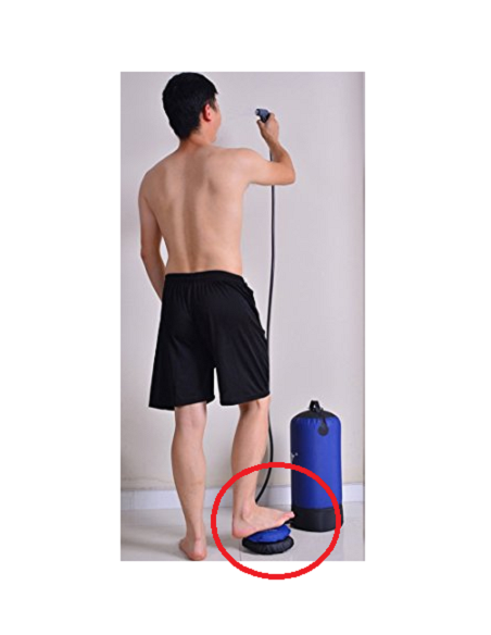 Douche à pédale de 15 litres. Éclaboussure de Brunner