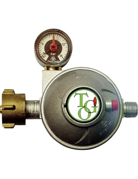 Gasregler mit Sicherheitsventil und Manometer (1,5 kg/h)