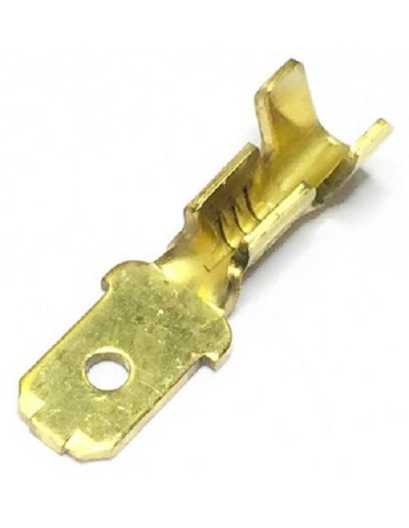 Terminal faston macho de latão de 4,8 mm