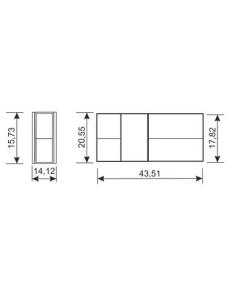 Polarisierte Anschlussbox 2 Ausgänge