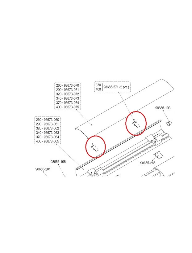 Pieza de caja toldo Fiamma F65,