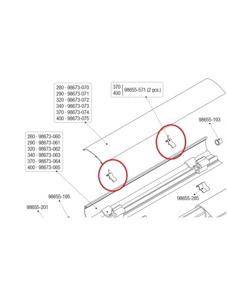 Fiamma F65 awning box piece,