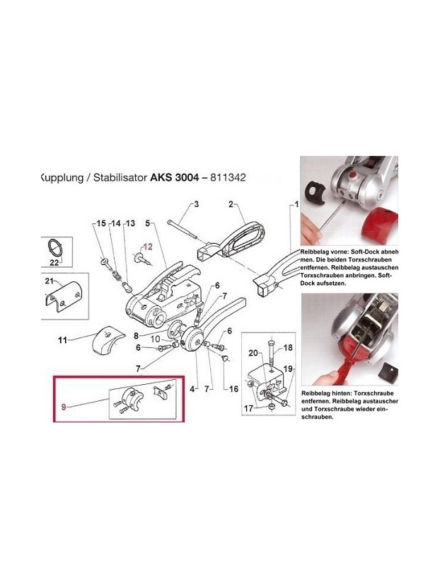 Almohadillas de fricción Alko delantero y trasero AKS 2004/ 3004 Modelo BIS