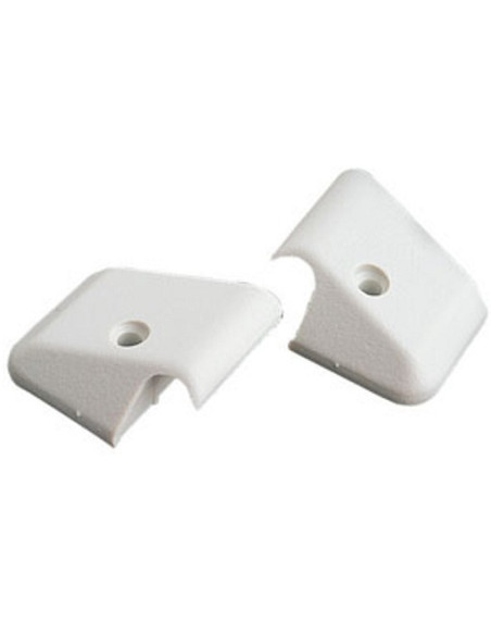 Bornes profilées à jupe blanche 2 unités