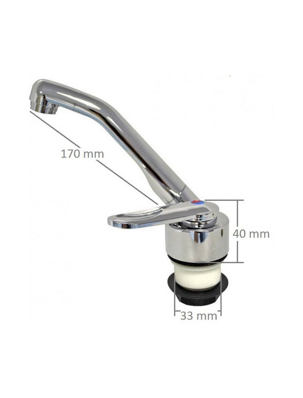 Torneira misturadora Florenz com botão rotativo