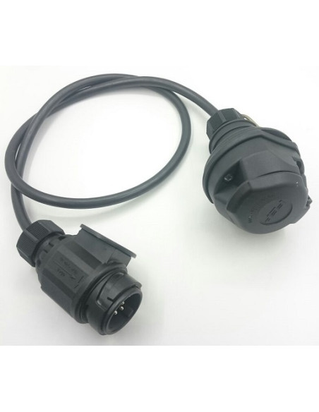 Adaptador macho de 7 pinos para 13 fêmeas.