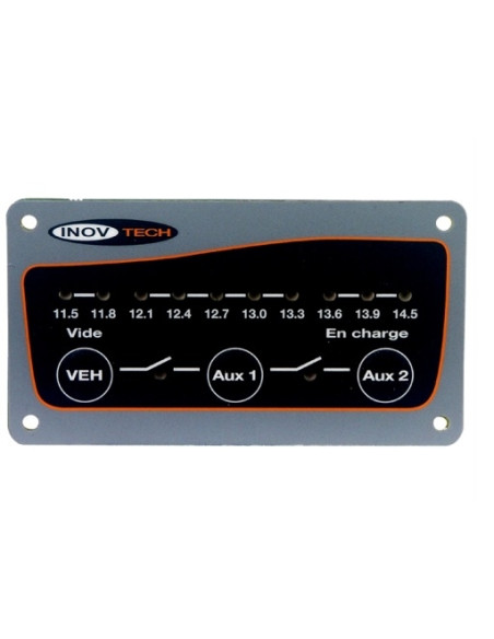 Indicator panel 3 head batteries + 2 aux Inovtech