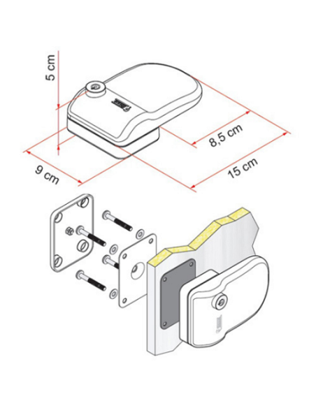 Fechadura de porta segura Fiamma 3 unidades Fechadura de porta segura Fiamma 3 unidades