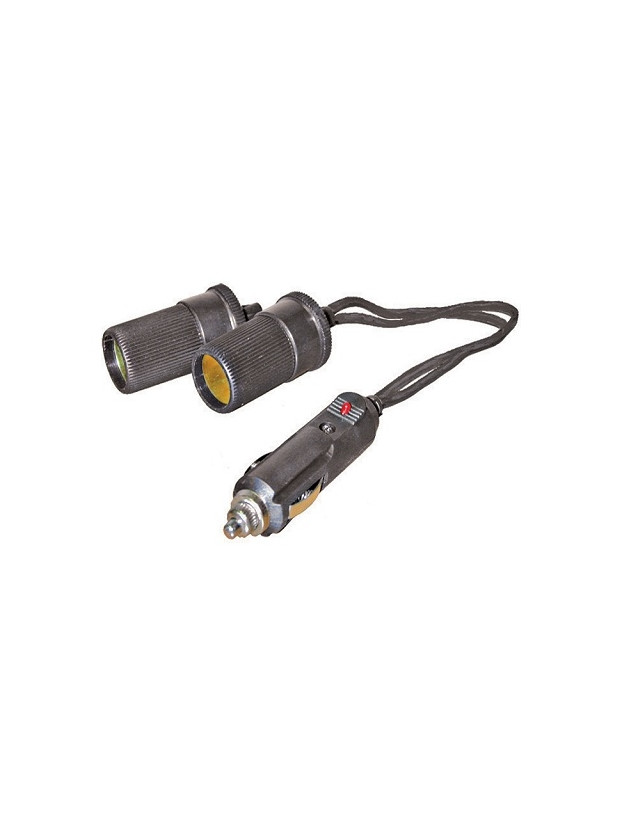 12V cigarette lighter adapter with two inputs
