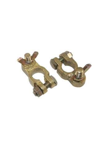 Positive / negative terminals for connection by washer