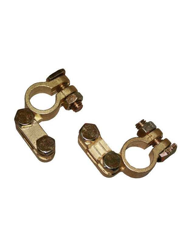 Bornes de batterie en laiton plaqué or