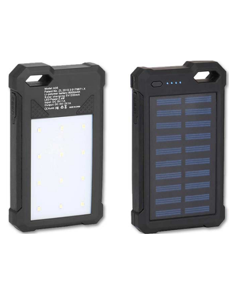 Chargeur solaire et lampe de poche Carbest