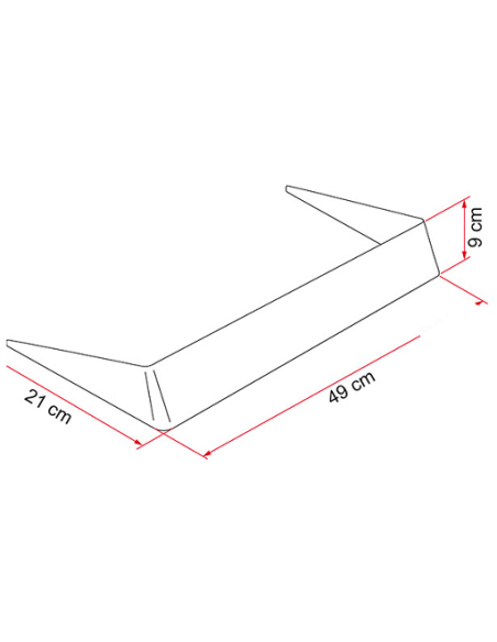 Déflecteur - Spolier becquet pour lanterneau 40 x 40 cm. fiamma