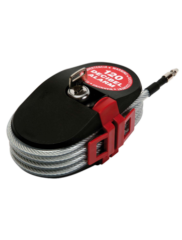 Acoustic alarm with anti-theft cable 4.60 meters and 120 dB