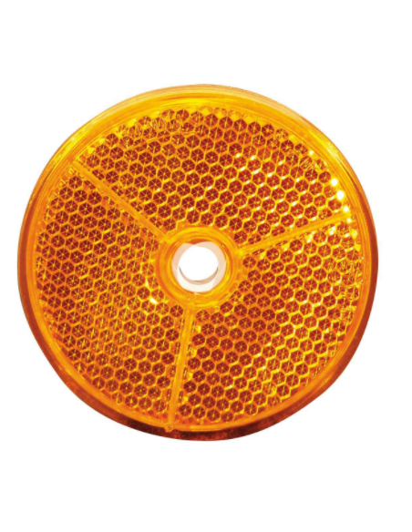 Réflecteur rond orange 61 mm Ø