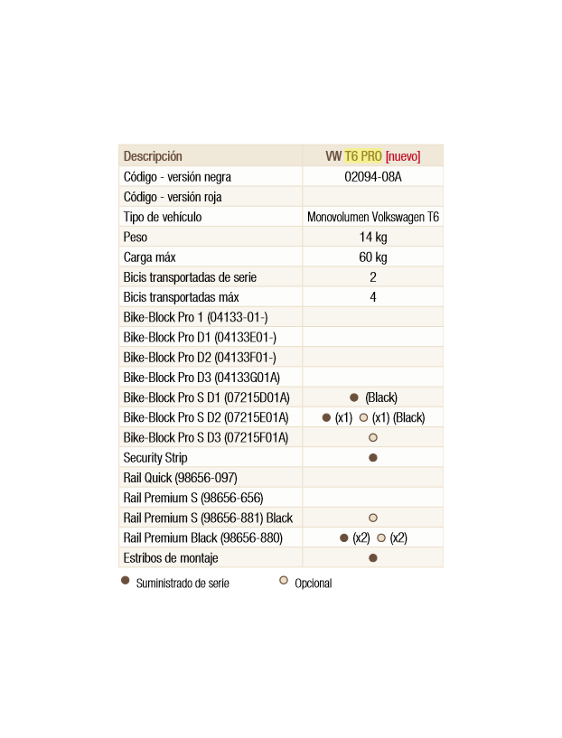 Portabicis Carry Bike VW T6 PRO Fiamma