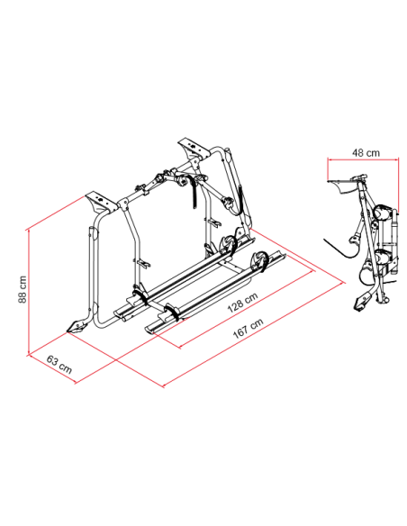 Portabicis Carry Bike VW T6 PRO Fiamma