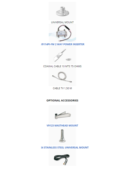 Antena omnidireccional FM +TV Radio Glomex Antena omnidireccional FM +TV Radio Glomex