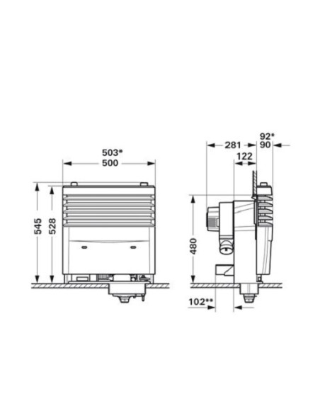 Caisson pour chauffage S3004 Truma