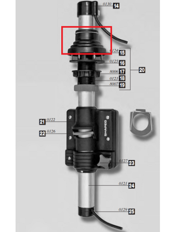 Goma exterior para mástil de antena Ø30mm