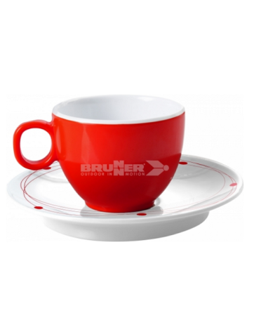 Set de taza y plato de café 10 cl melanina Cosmic. Brunner