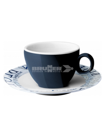 Tazza set e piastra di melanina caffè 10cl. Oceano Blu Brunner