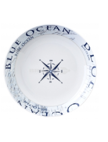 Teller tief Ø 21 cm in Melamin Blue Ocean Brunner