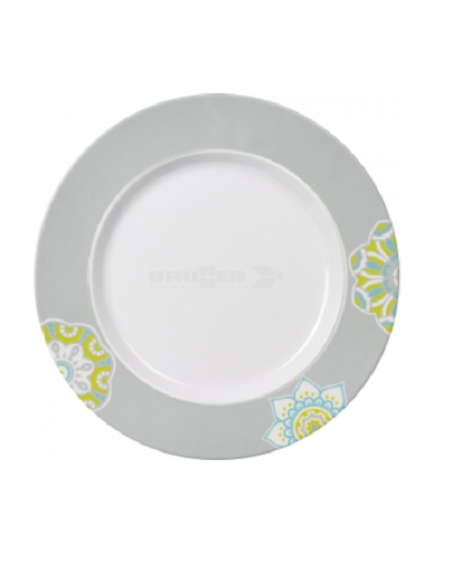 Placa plana Ø 25 cm em melamina Sandhia Brunner