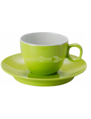 Tazza set e piastra di melanina caffè 10cl. Sandhia Brunner