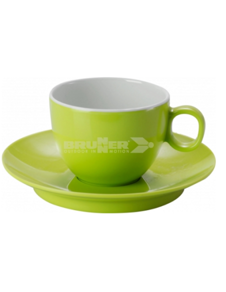 Set tasse à café et soucoupe en mélamine 10cl. Sandhia Brunner