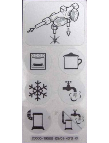 Indicatori adesivi per chiavi a gas