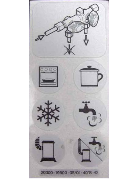 Indicator stickers for gas taps