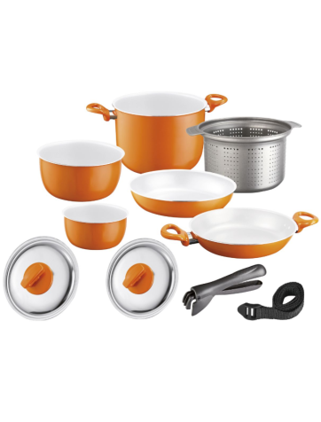 Bateria de 9 + 1 peças, 22 cm de diâmetro