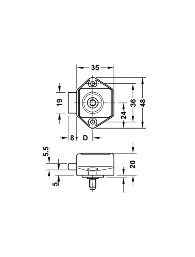Lock kit and cabinet handle with outward opening Silver