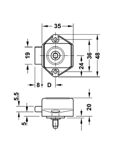 Lock kit and cabinet handle with outward opening Silver