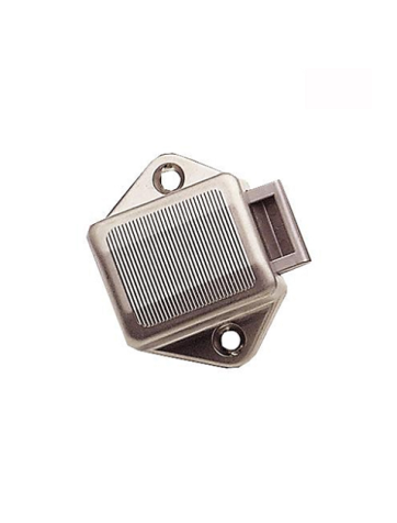 Kit de cerradura y tirador de mueble con apertura exterior Plata
