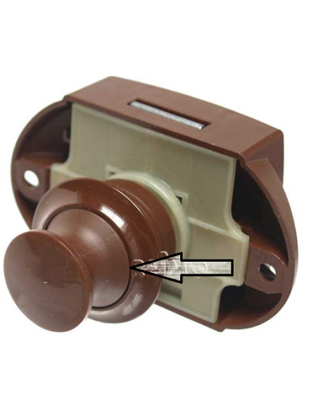 Bouton vissé marron pour fermeture Box (Falleba)