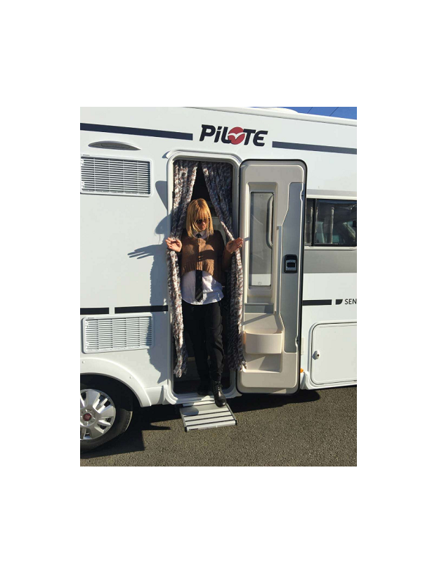 Chenillevorhang 56x185 cm graubraun und weiß