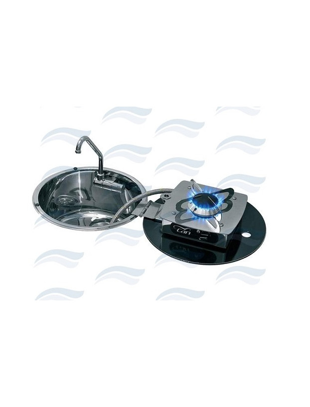 Cocina plegable con fregadero y un fuego LC 1701 Campers